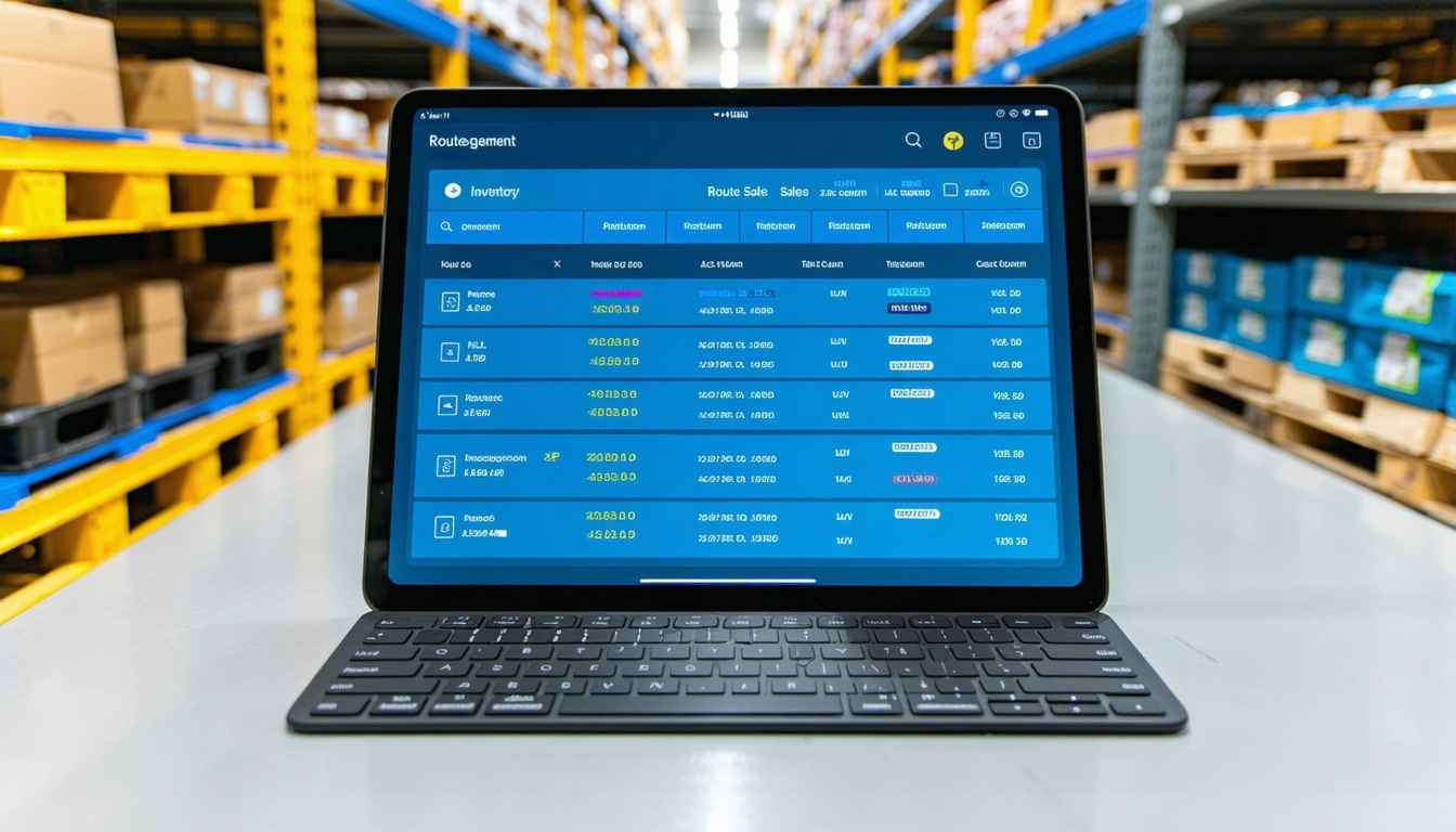 Route sales and inventory management on tablet